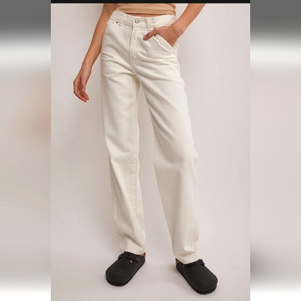 Levi's Cargo Dad * Utility Straight Denim Jeans Ecru - Picture 9 of 16